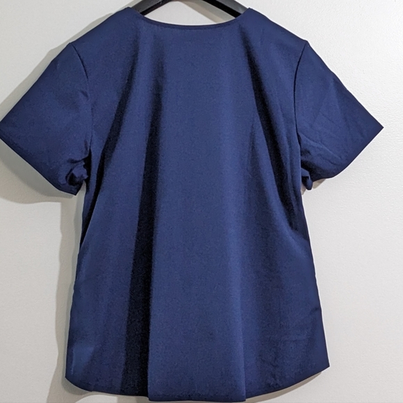 ScrubStar Women's Blue Soft Stretch V Neck Scrub Top, Size XLarge, New With Tag - Picture 2 of 3
